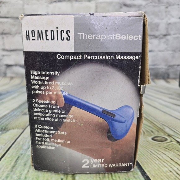 HoMedics Blue Handheld Percussion Massager Vibrating Wand PA-MWMT Works TESTED - Picture 8 of 8